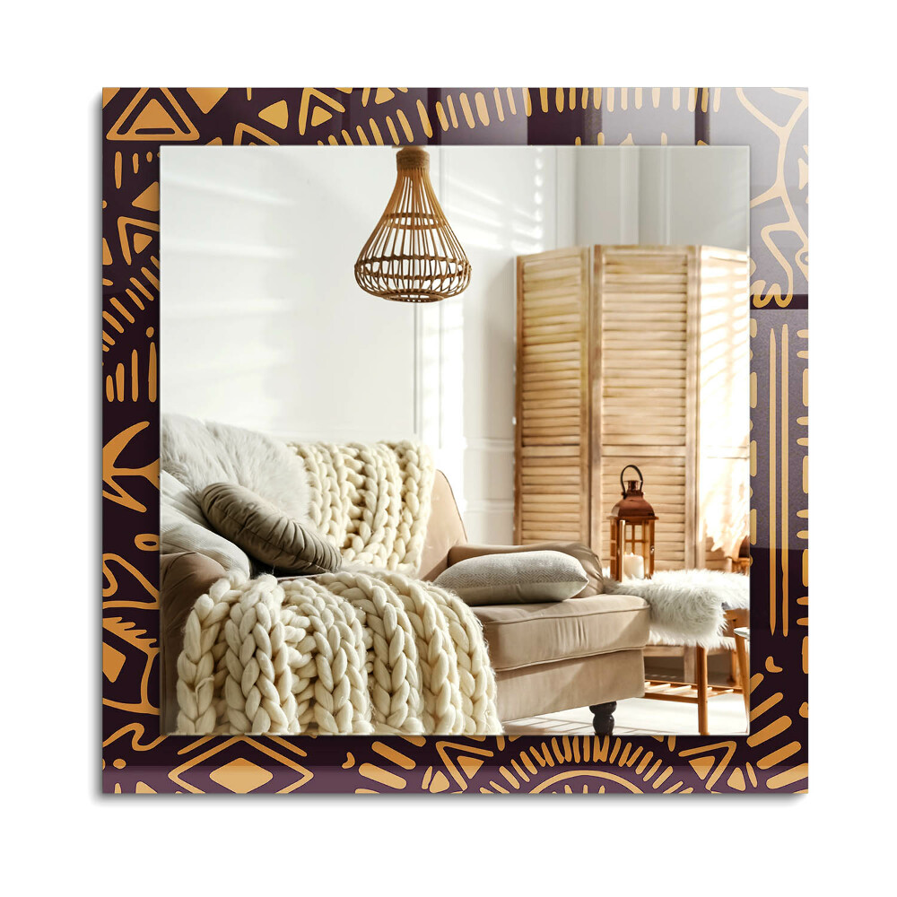 Obdĺžnikové dekoračné zrkadlo Etnický vzor