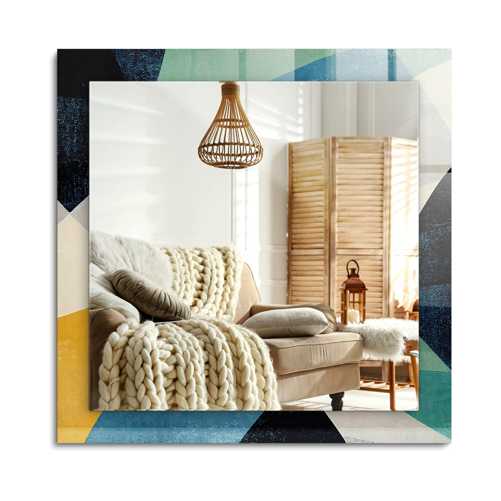 Obdĺžnikové dekoračné zrkadlo na stenu Abstraktné farebné vzory