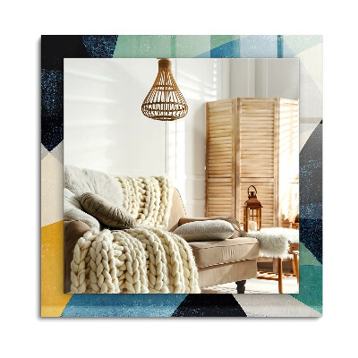 Obdĺžnikové dekoračné zrkadlo na stenu Abstraktné farebné vzory