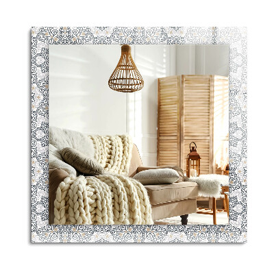 Obdĺžnikové dekoračné zrkadlo Vzor ornamentu
