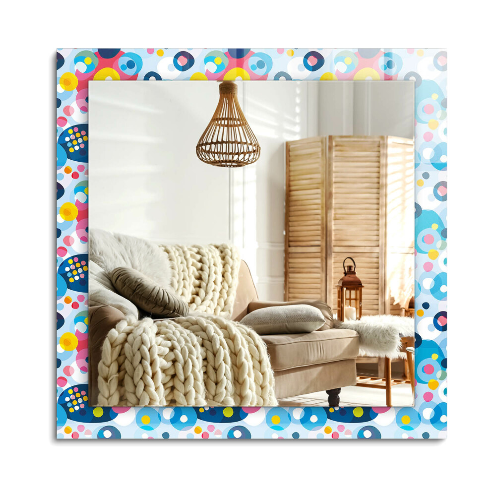 Obdĺžnikové zrkadlo rám s potlačou Farebné abstraktné vzory