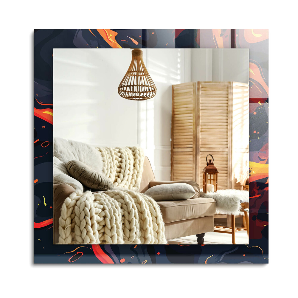 Obdĺžnikové dekoračné zrkadlo Sopečná láva