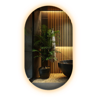 Oválne zrkadlo s led osvetlením klasické