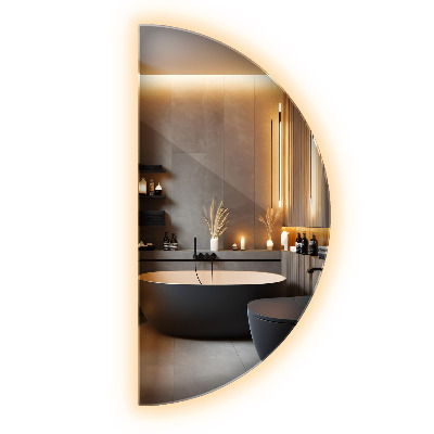 LED polkruhové zrkadlo dekoratívne