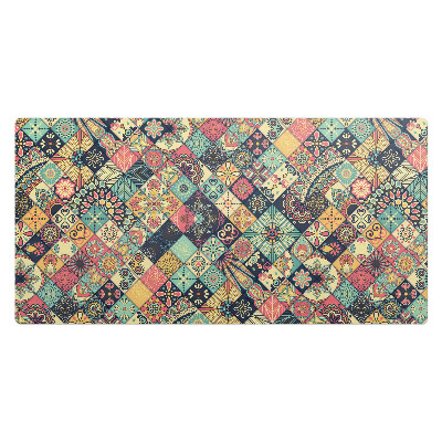 Kancelárska podložka na stôl Kvetinová patchworková schéma