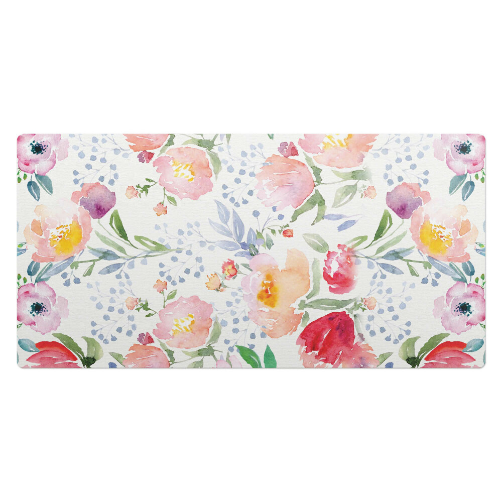 Veľká podložka na stôl Kvetinový akvarelový vzor