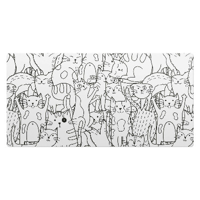 Kancelárska podložka na stôl Kreslenie mačiek