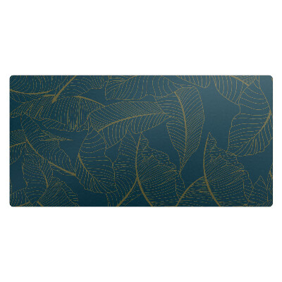 Kancelárska podložka na stôl Listy na tmavom pozadí