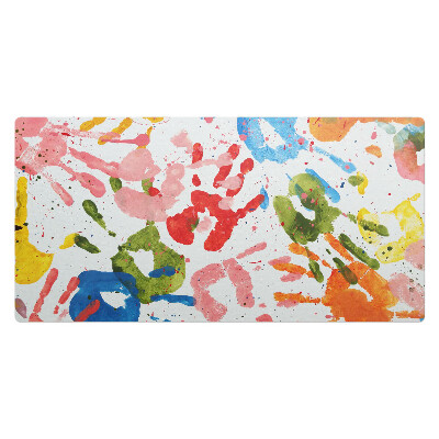 Veľká podložka na stôl Farebné odtlačky rúk