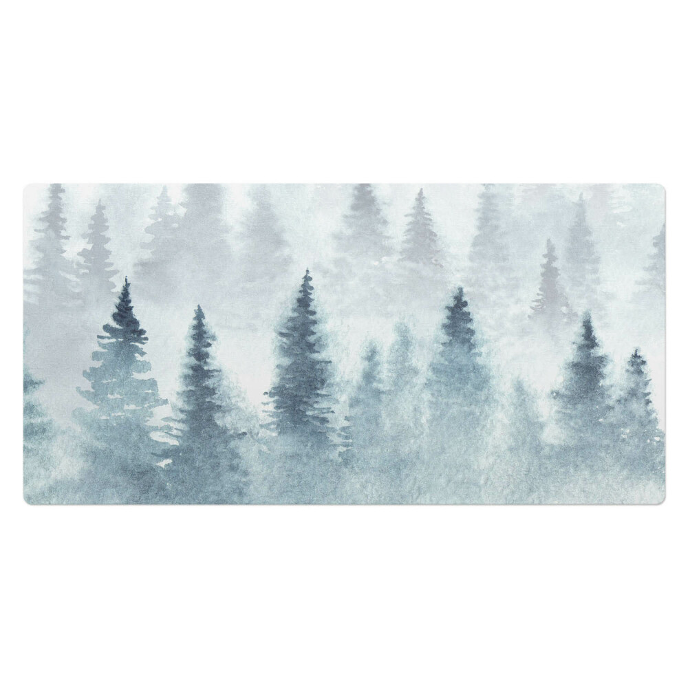 Veľká podložka na stôl Akvarelový hmlistý les