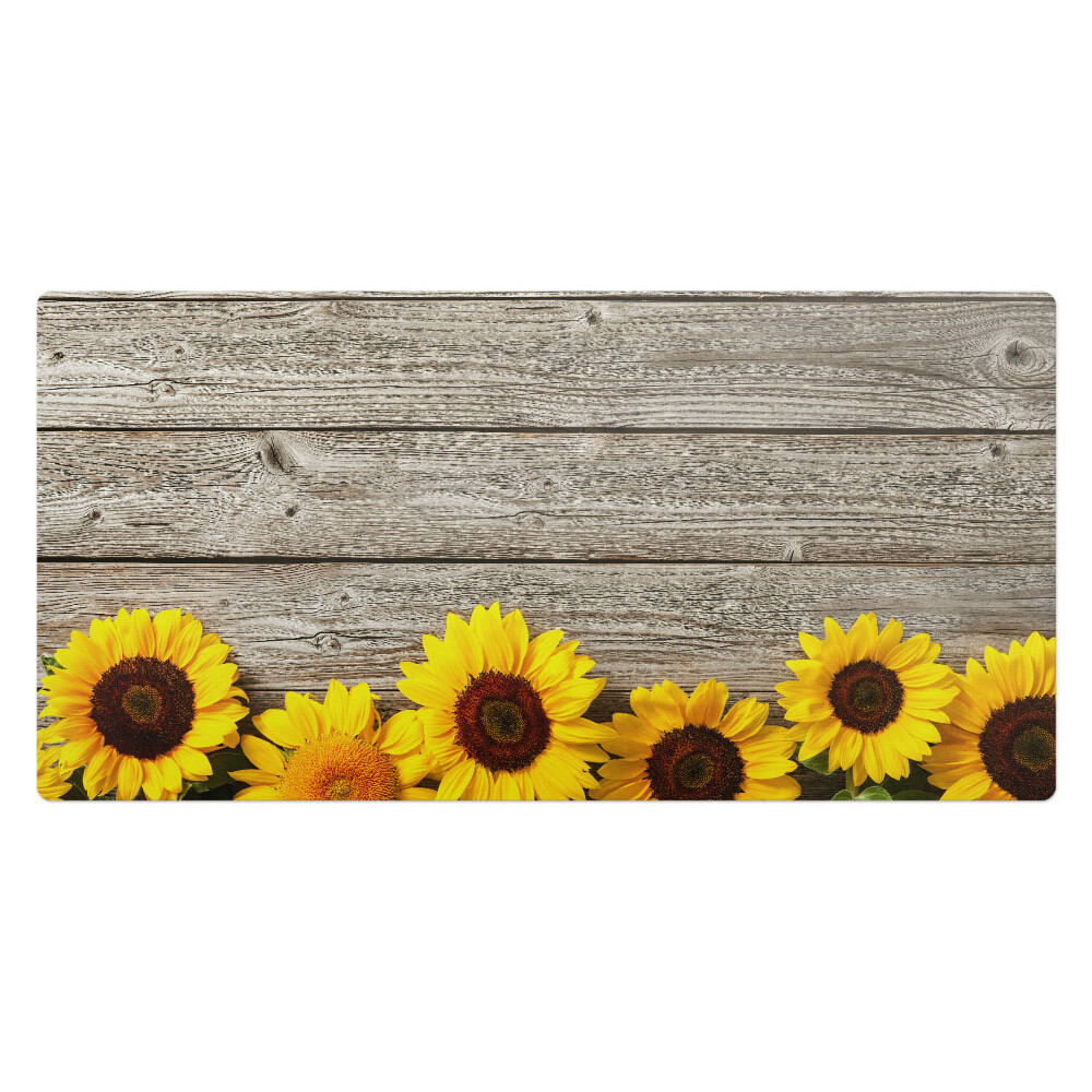 Podložka na stôl Slnečnice na drevenom pozadí