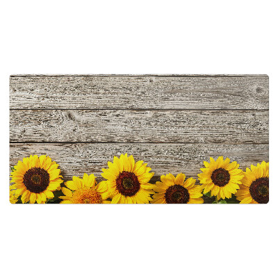 Podložka na stôl Slnečnice na drevenom pozadí
