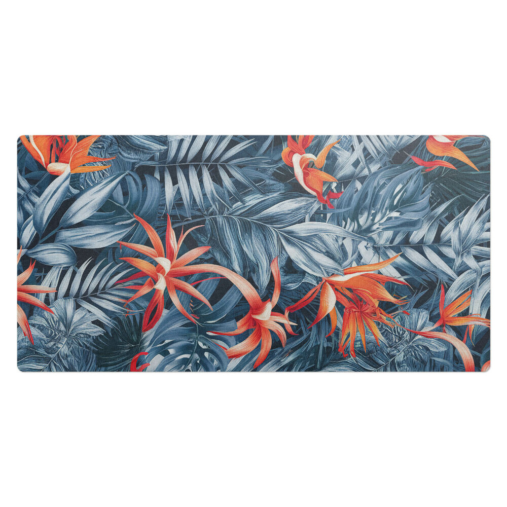 Kancelárska podložka na stôl Exotické listy a kvety