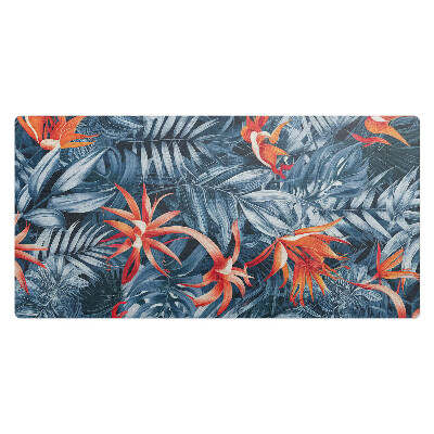 Kancelárska podložka na stôl Exotické listy a kvety