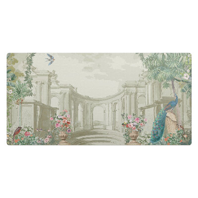 Kancelárska podložka na stôl Palácová záhrada s vtákmi