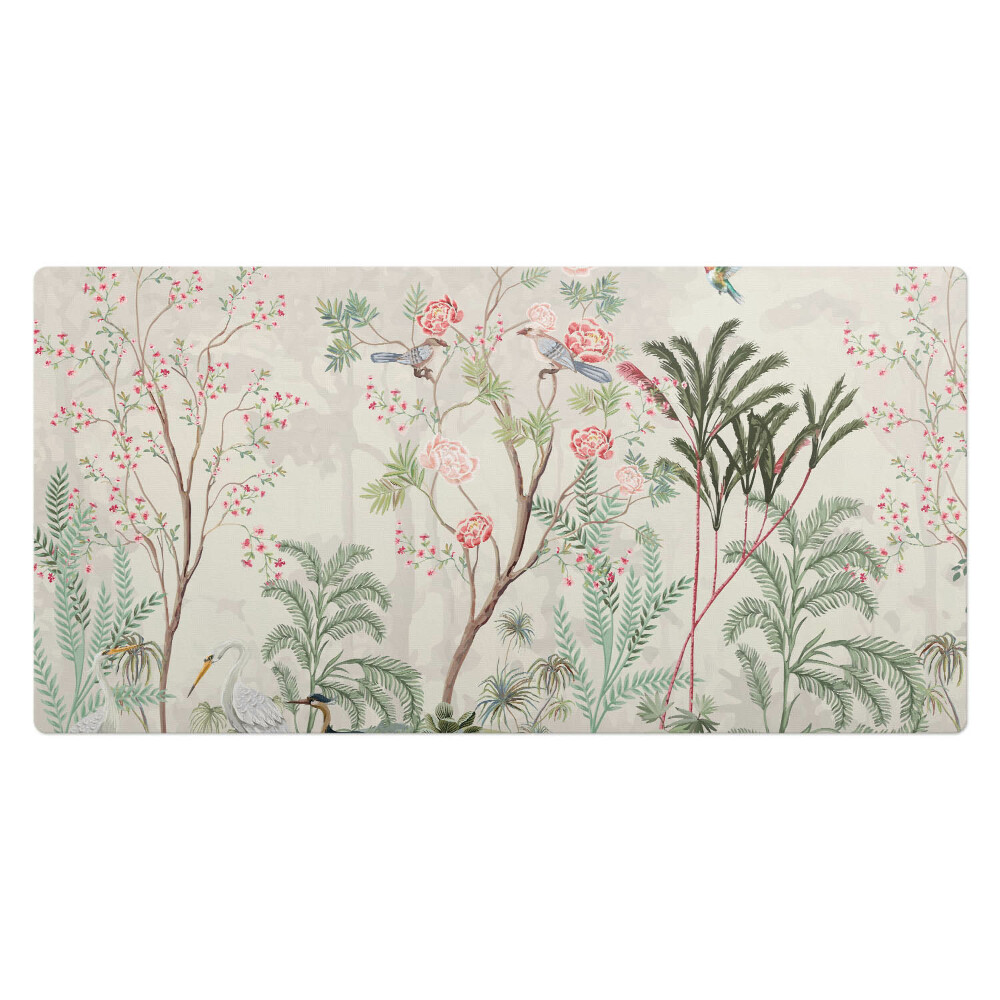 Veľká podložka na stôl Exotické vtáky a kvety