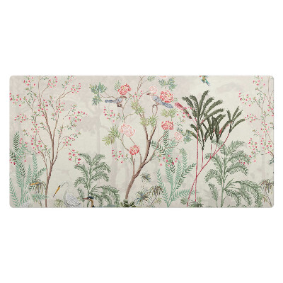 Veľká podložka na stôl Exotické vtáky a kvety