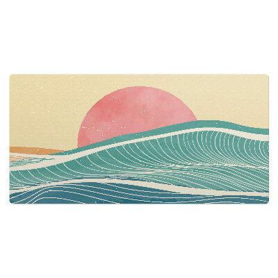 Veľká podložka na stôl Vlny a západ slnka