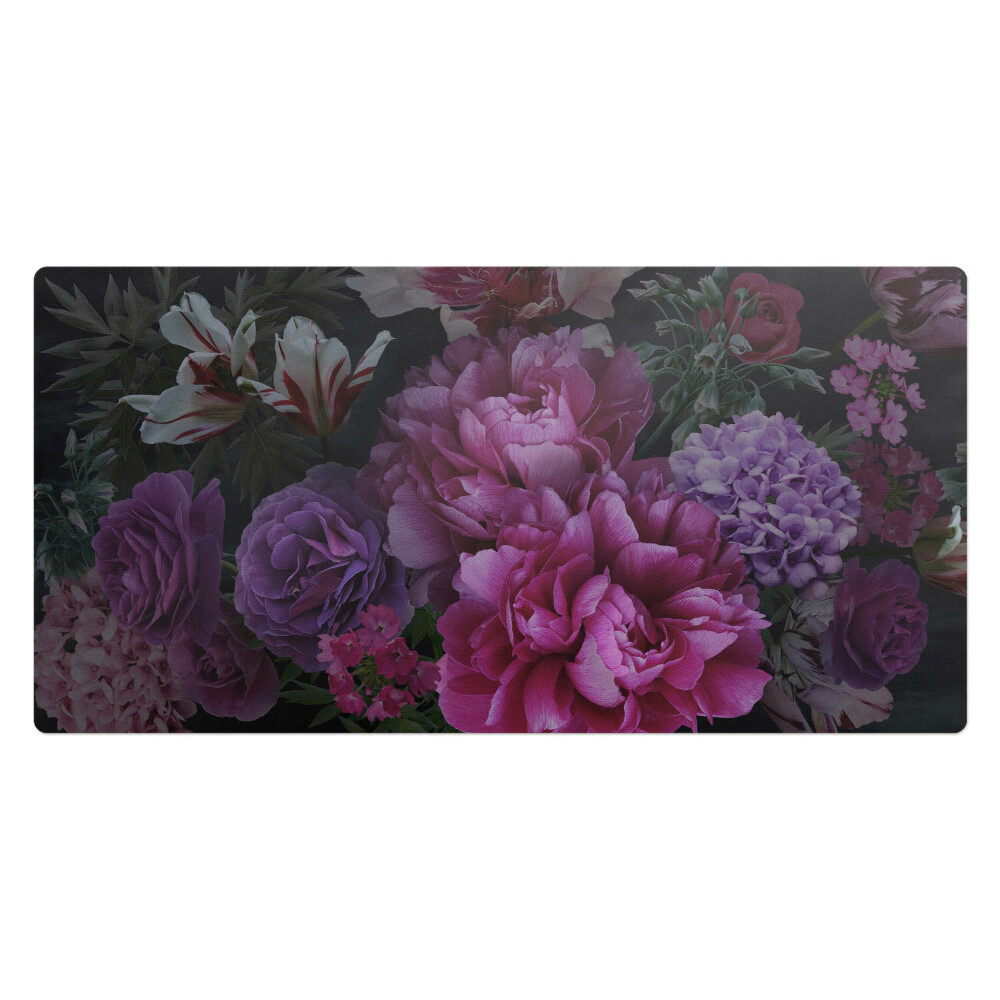 Kancelárska podložka na stôl Kvety v tme