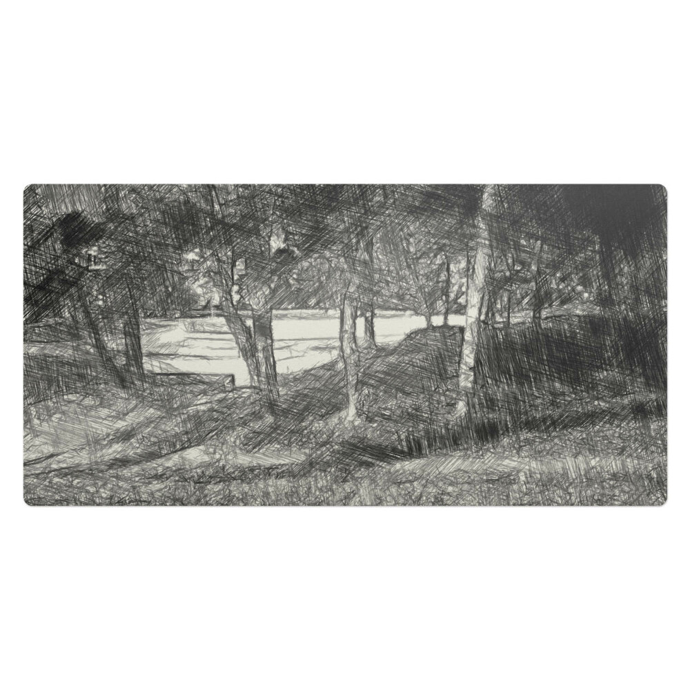 Veľká podložka na stôl Les v náčrte