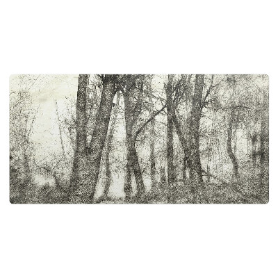 Podložka na stôl Náčrt lesa v sépiovej farbe