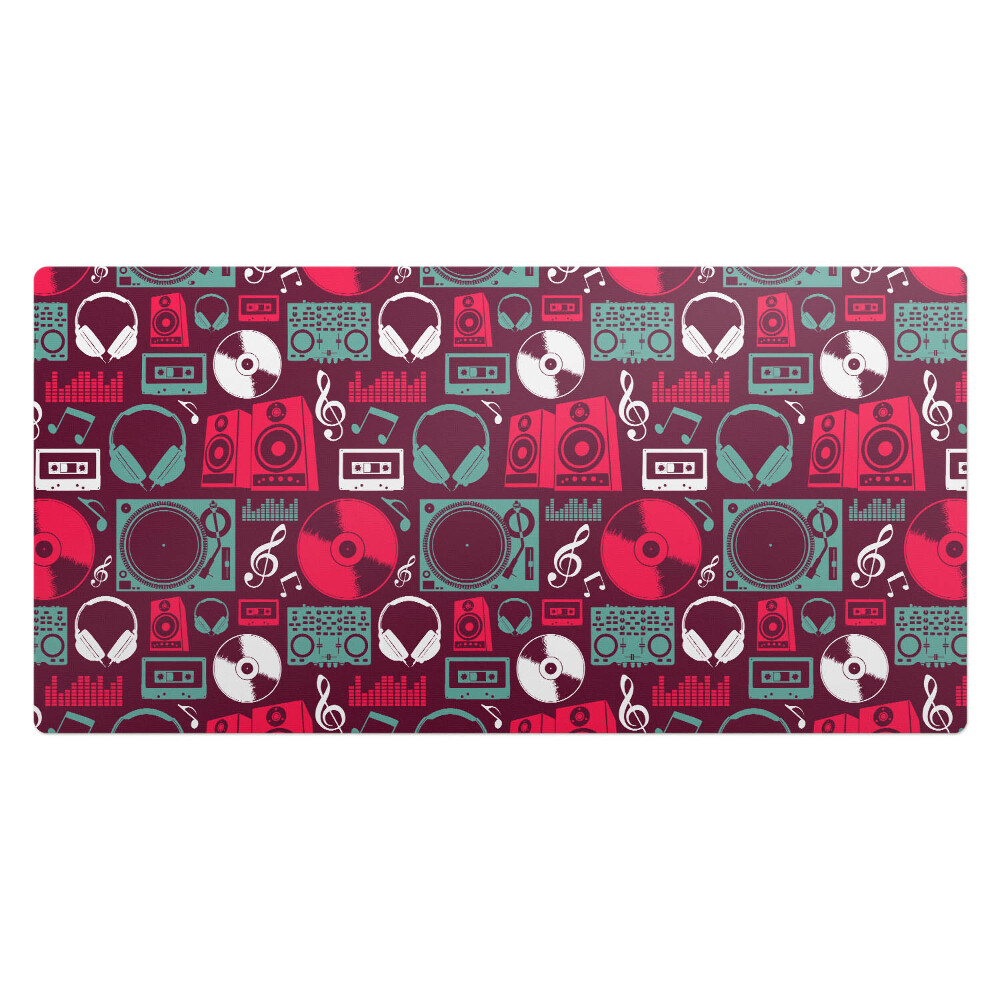 Kancelárska podložka na stôl Retro vzor pre hudbu