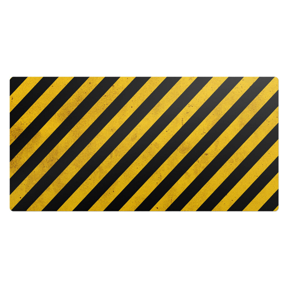 Kancelárska podložka na stôl Diagonálne výstražné pruhy