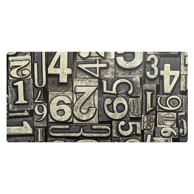 Veľká podložka na stôl Čísla v retro štýle