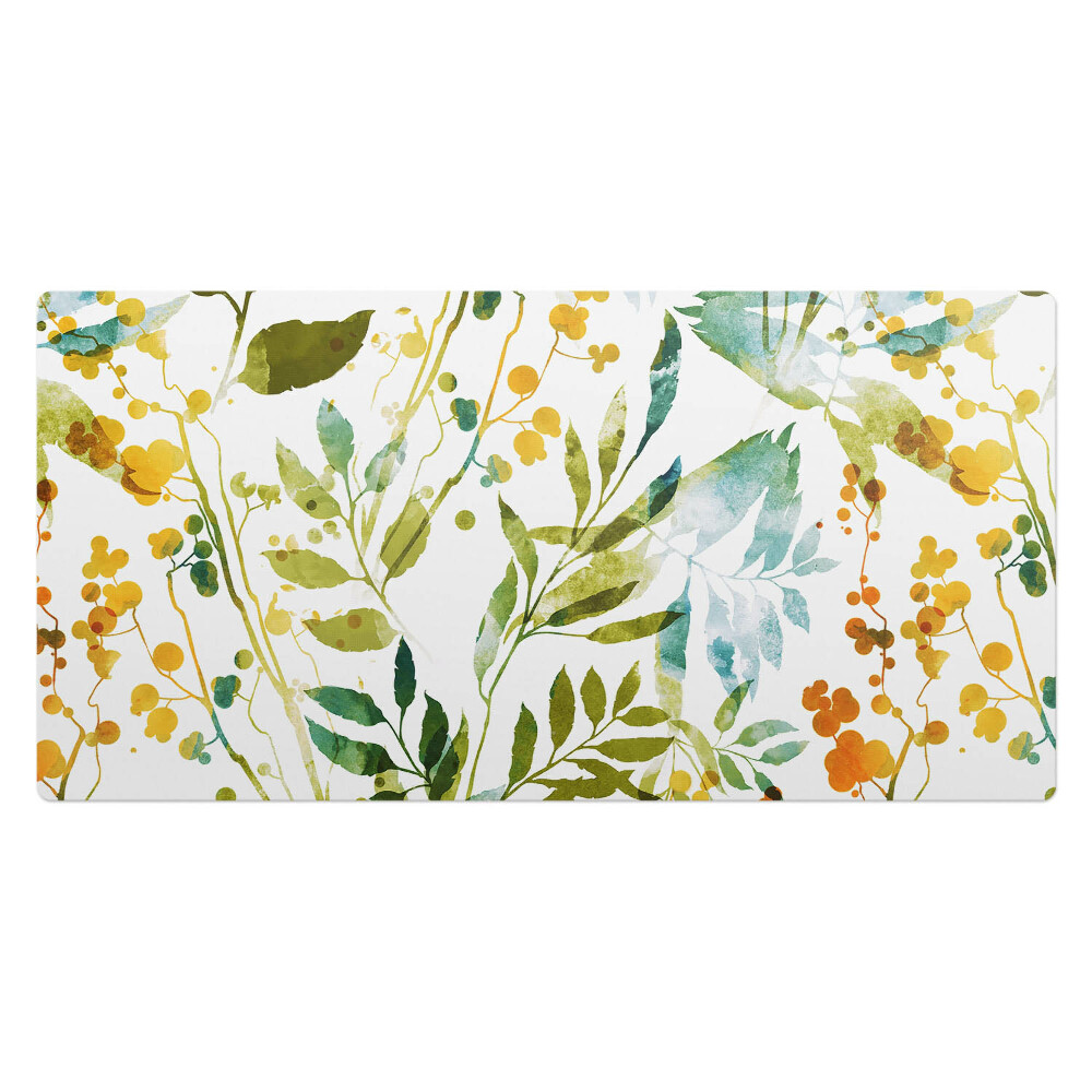 Kancelárska podložka na stôl Akvarelová lúka z listov