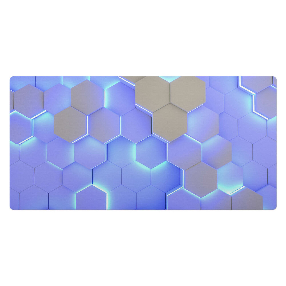 Veľká podložka na stôl Osvetlené šesťuholníky