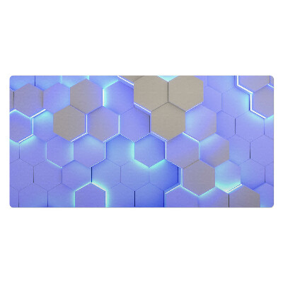 Veľká podložka na stôl Osvetlené šesťuholníky