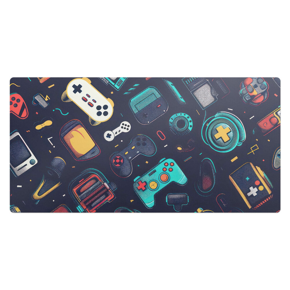 Kancelárska podložka na stôl Retro herné vzory