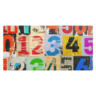 Veľká podložka na stôl Farebná koláž čísel