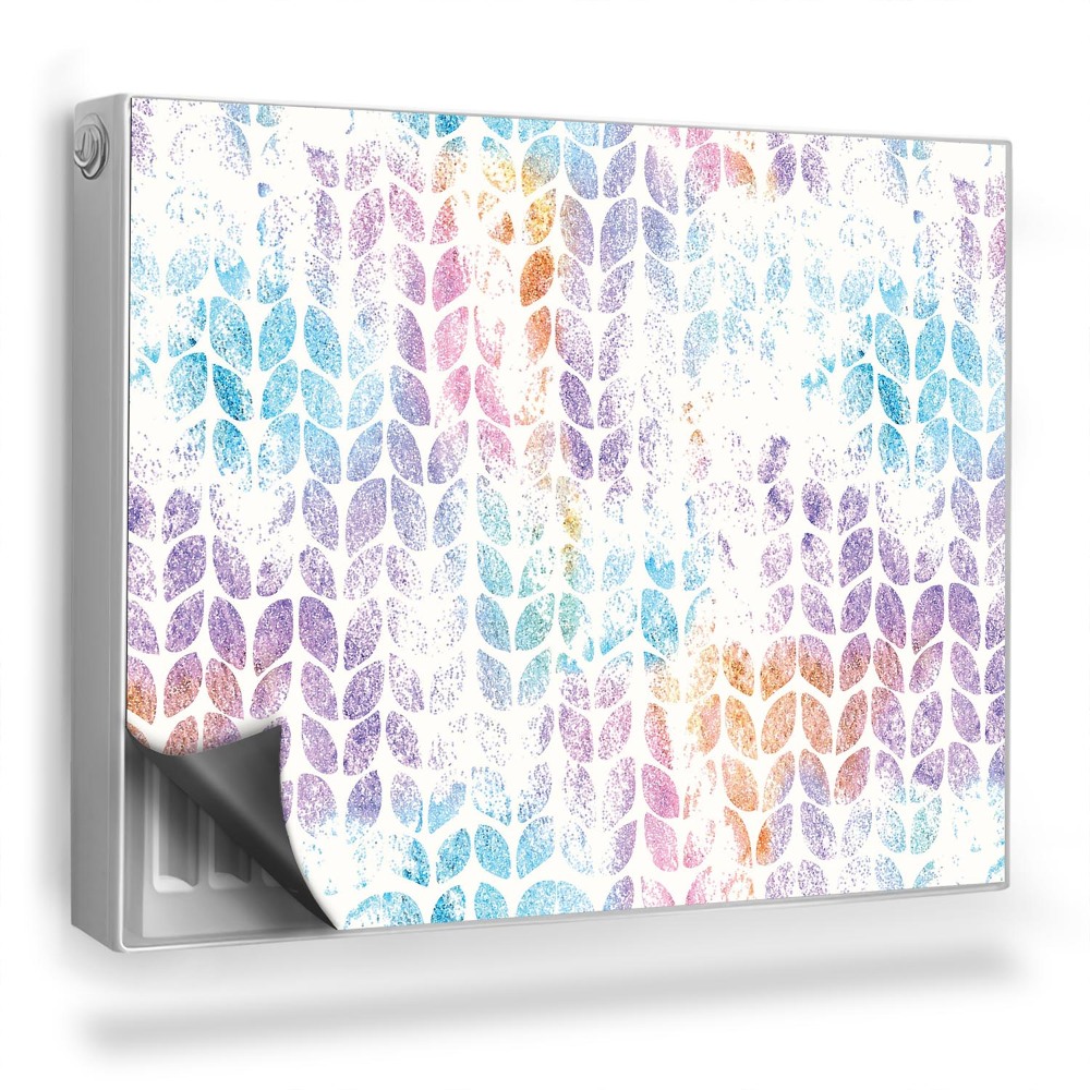 Magnetický kryt na radiátor Jednoduchý tvar listu, odreniny, pastely