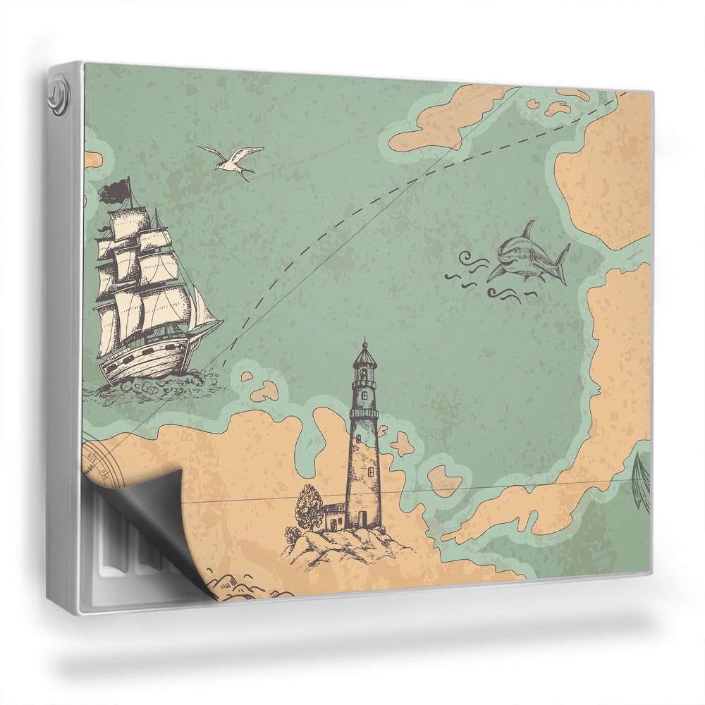 Dekoračný magnet na radiátor Stará mapa v retro vintage štýle