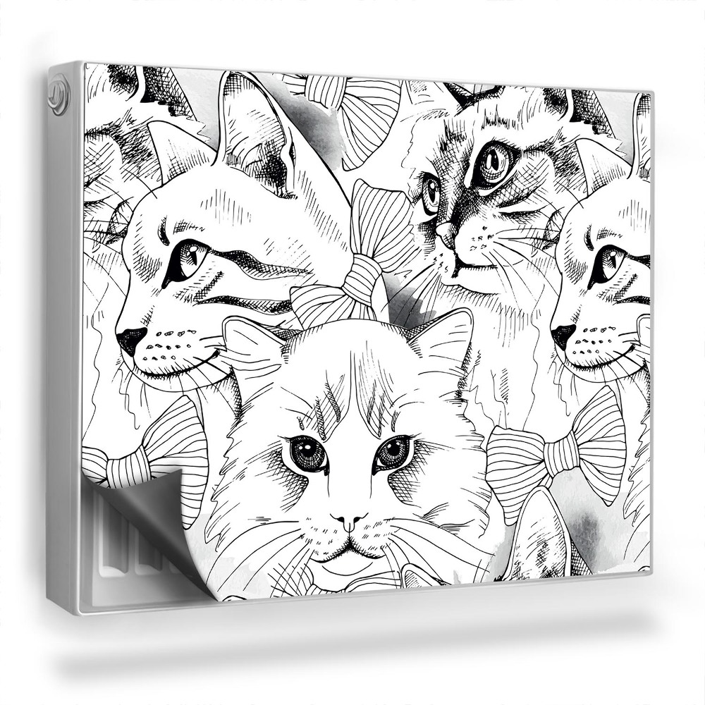 Dekoračný magnetický kryt na radiátor Kreslenie ilustrácií elegantných mačiek