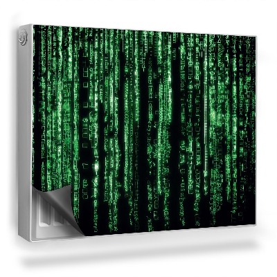 Dekoračný magnetický kryt na radiátor Zelený kód sveta počítačového programovania