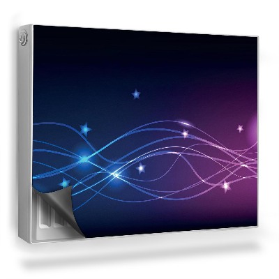 Magnetický kryt na radiátor Moderný vzor čiar a neónových svetiel