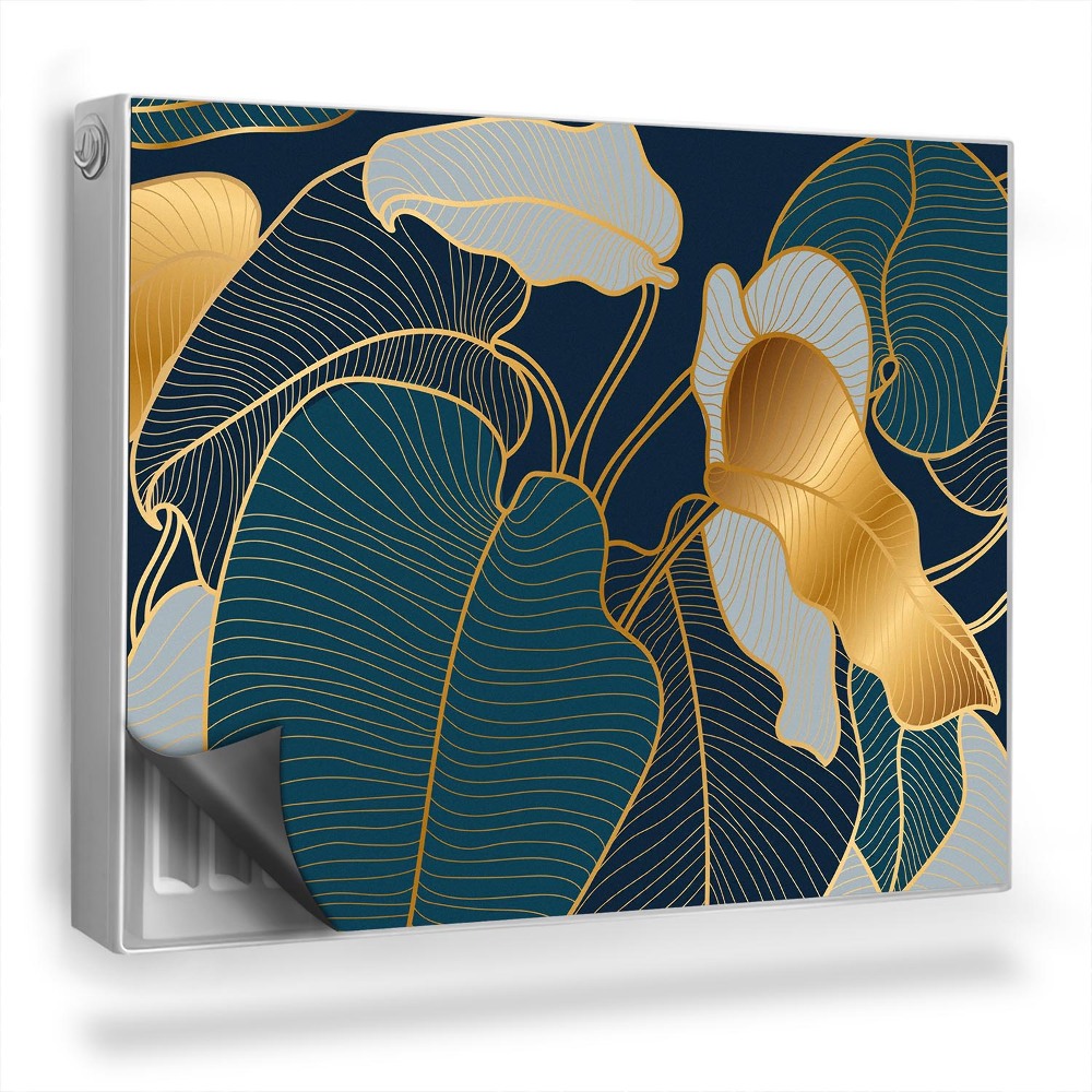 Dekoračný magnetický kryt na radiátor Zjednodušené tvary listov, žilkovanie