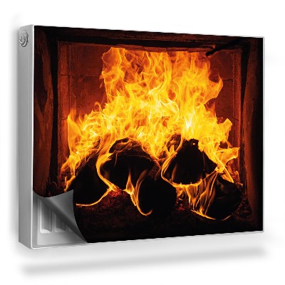 Magnetický kryt na radiátor Horiaci krb, teplo domáceho krbu