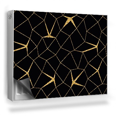 Dekoračný magnet na radiátor Nepravidelná mriežka na čiernom pozadí