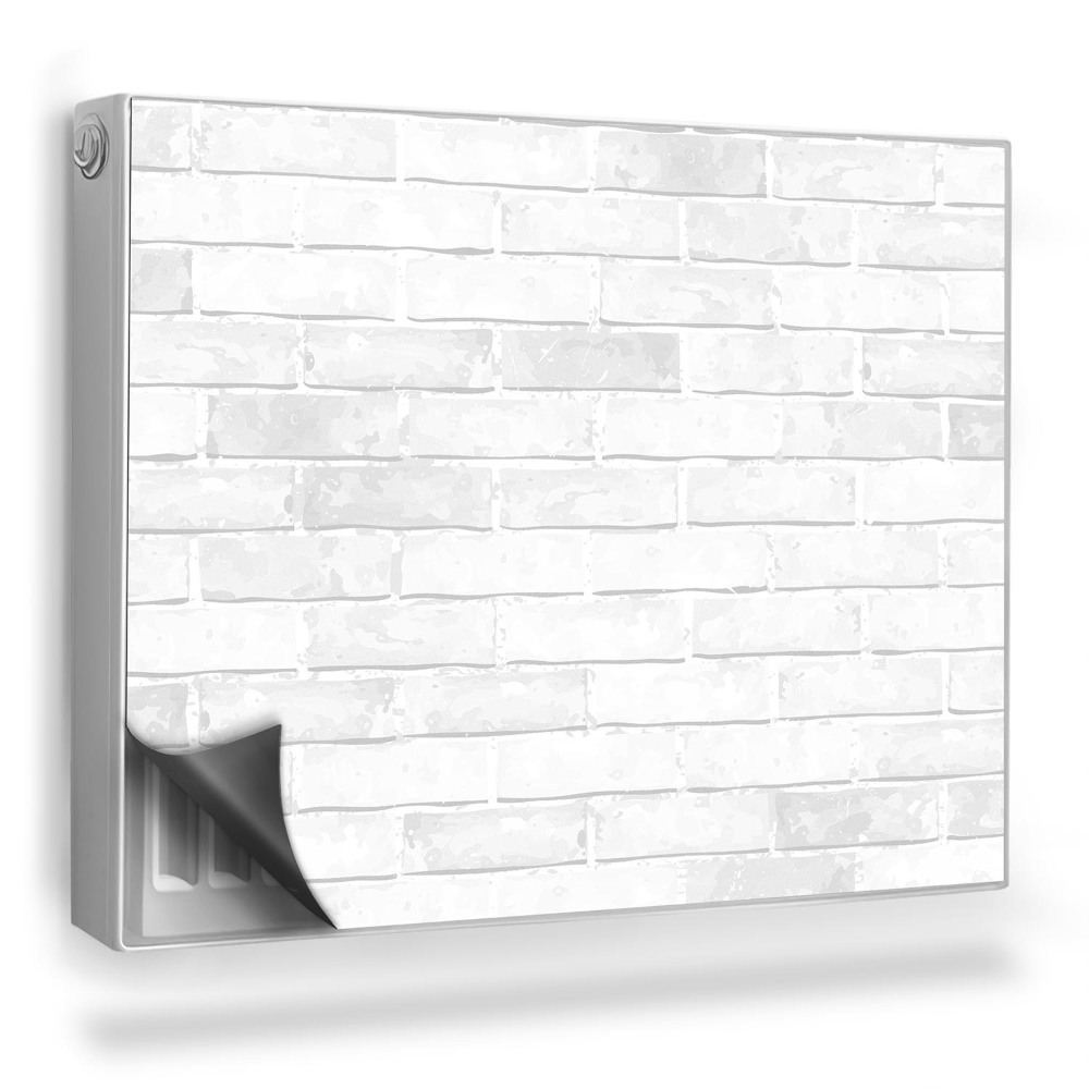 Dekoračný magnet na radiátor Biela tehlová stena