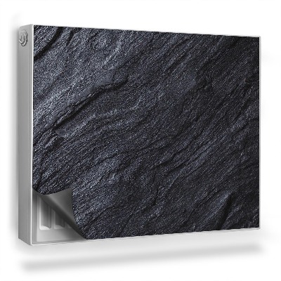 Magnetický kryt na radiátor Textúra čierneho pieskovca, tmavá skala