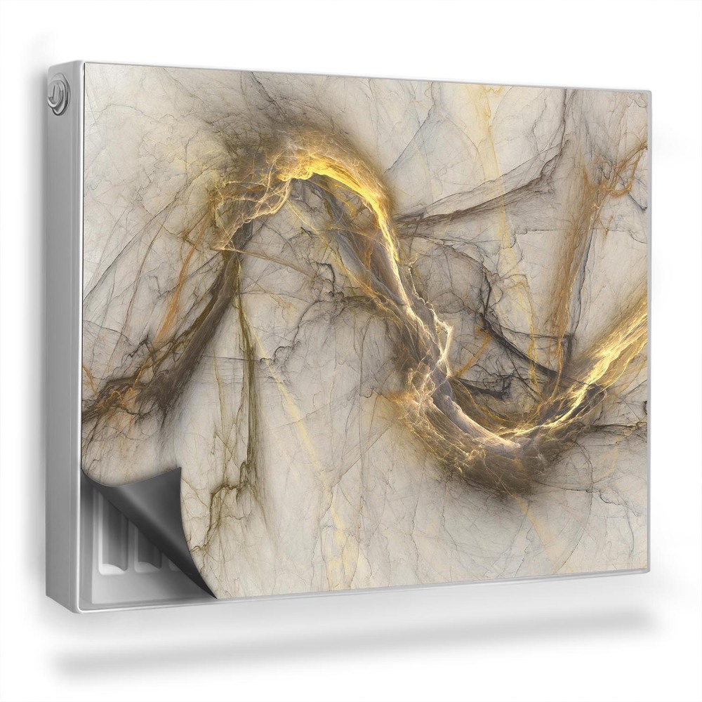 Dekoračný magnetický kryt na radiátor Textúra zdobenej mramorovej kamennej dosky