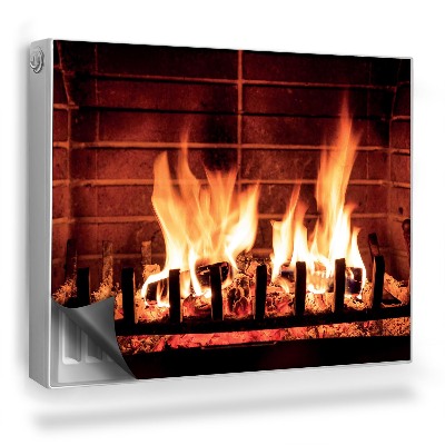 Dekoračný magnet na radiátor Zapálený domáci krb