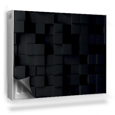 Magnetický kryt na radiátor Geometrické pozadie moderných 3D kociek