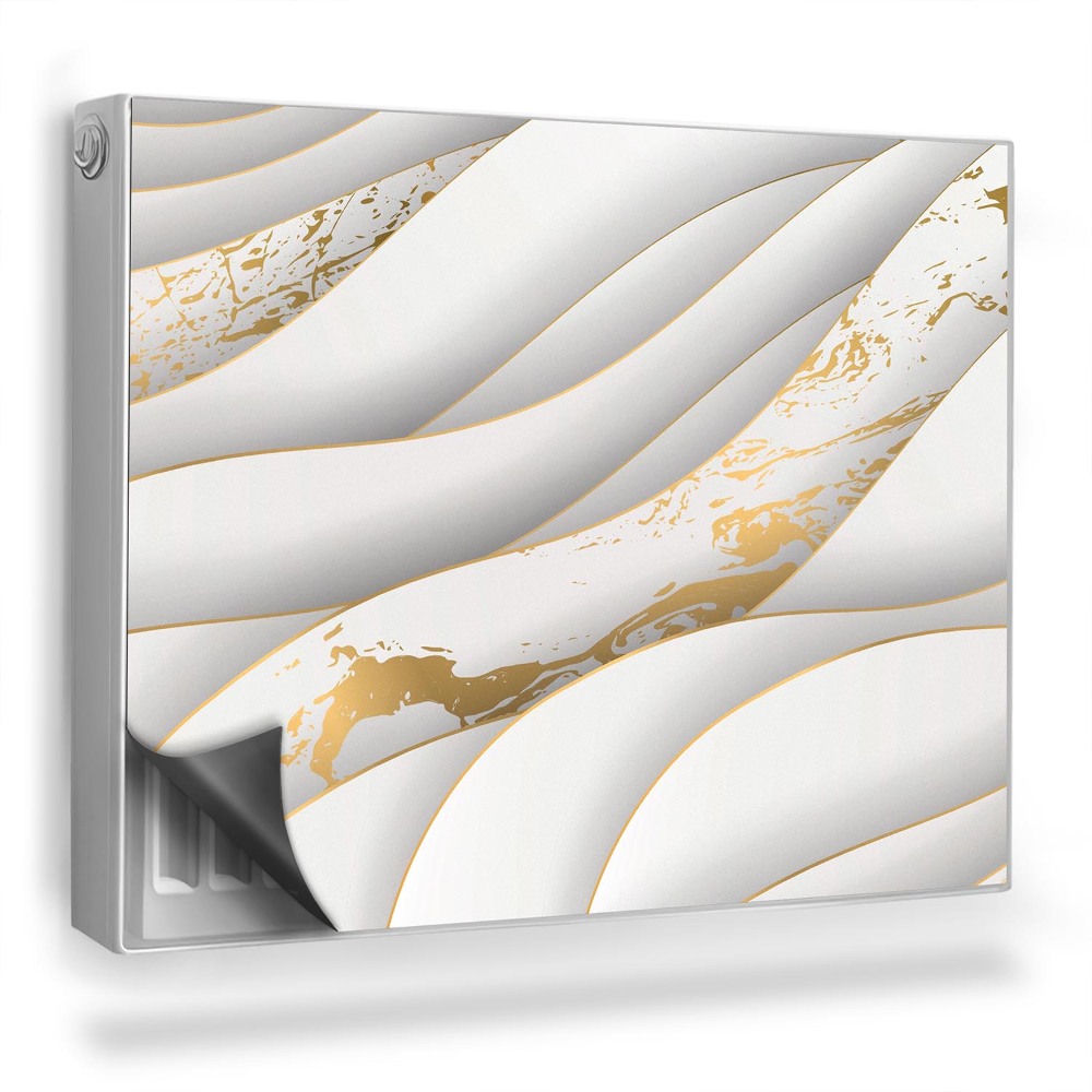 Dekoračný magnetický kryt na radiátor Jasná abstraktná kompozícia s plochými vlnami