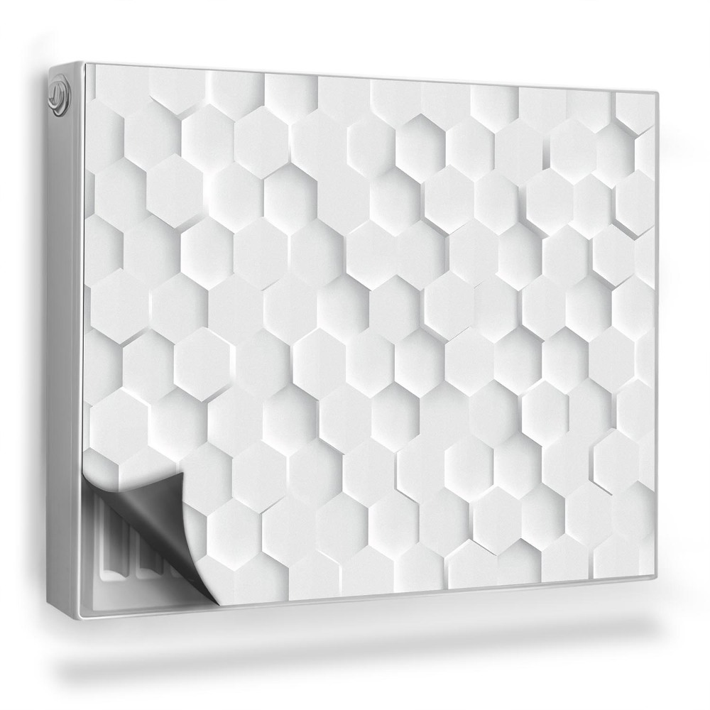 Dekoračný magnet na radiátor Priestorové dlaždice, šesťuholníky, abstrakcia