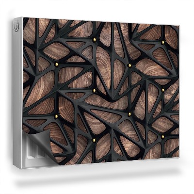 Magnetický kryt na radiátor Abstrakcia - moderná kovová konštrukcia