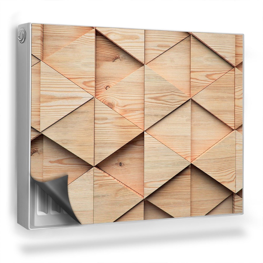 Dekoračný magnet na radiátor Geometrická štruktúra dreveného zrna